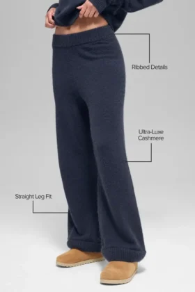 High-Waist New Class Wide Leg Pant – Bleu marine