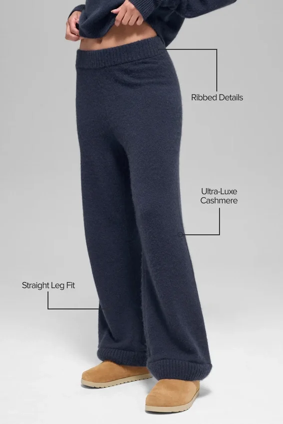 High-Waist New Class Wide Leg Pant – Bleu marine