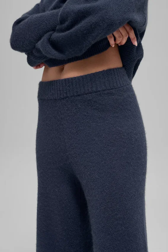 High-Waist New Class Wide Leg Pant – Bleu marine