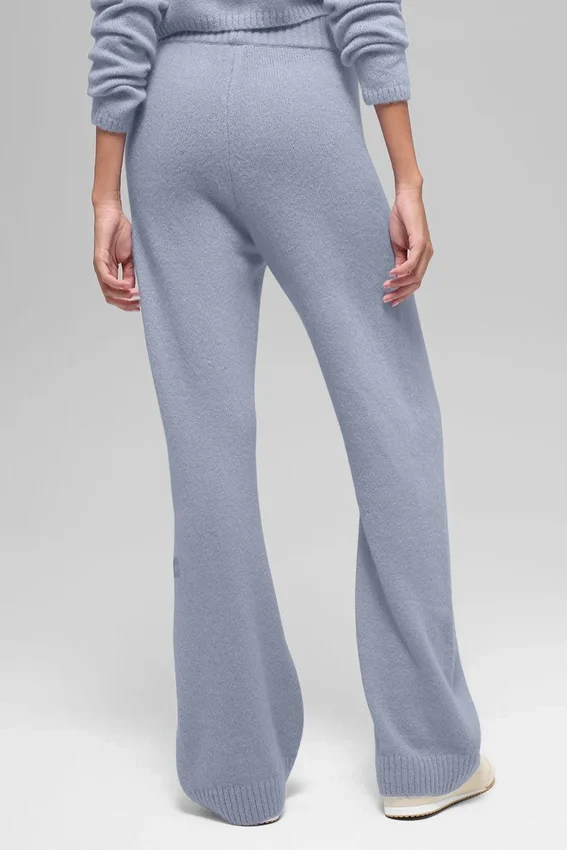 High-Waist New Class Wide Leg Pant en laine et cachemire – Winter Frost