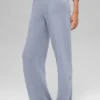 High-Waist New Class Wide Leg Pant en laine et cachemire – Winter Frost