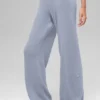 High-Waist New Class Wide Leg Pant en laine et cachemire – Winter Frost