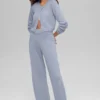 High-Waist New Class Wide Leg Pant en laine et cachemire – Winter Frost