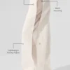 High-Waist Origin Wide Leg Track Pant - Ivoire