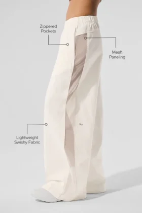 High-Waist Origin Wide Leg Track Pant – Ivoire