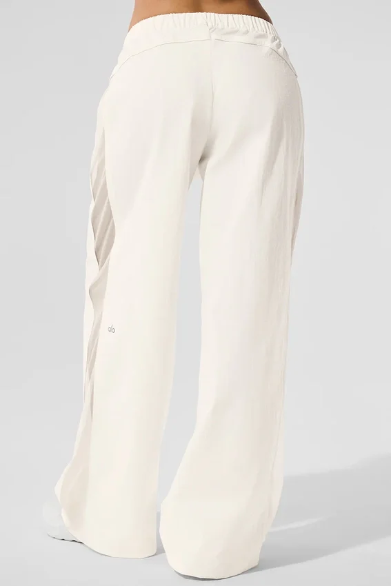 High-Waist Origin Wide Leg Track Pant - Ivoire