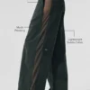High-Waist Origin Wide Leg Track Pant - Vert anthracite