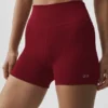 High-Waist Seamless Modal Ribbed Short — Rouge « Summer Romance »