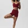 High-Waist Seamless Modal Ribbed Short — Rouge « Summer Romance »