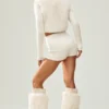 High-Waist Short « Embrace » en cachemire – Ivoire