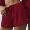 High-Waist Short en coton « Real Deal » - Rouge « Summer Romance »