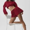 High-Waist Short en coton « Real Deal » - Rouge « Summer Romance »