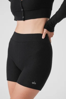 High-Waist Shorts Alolux « Me Time » – Noir