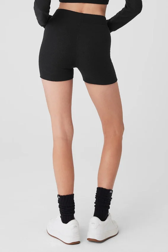 High-Waist Shorts Alolux « Me Time » - Noir