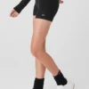 High-Waist Shorts Alolux « Me Time » - Noir