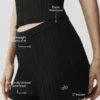 High-Waist Sunlit Short en maille - Noir