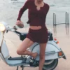 High-Waist Sunlit Short - Rouge « Summer Romance »