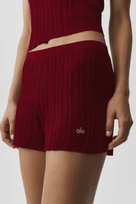 High-Waist Sunlit Short – Rouge « Summer Romance »