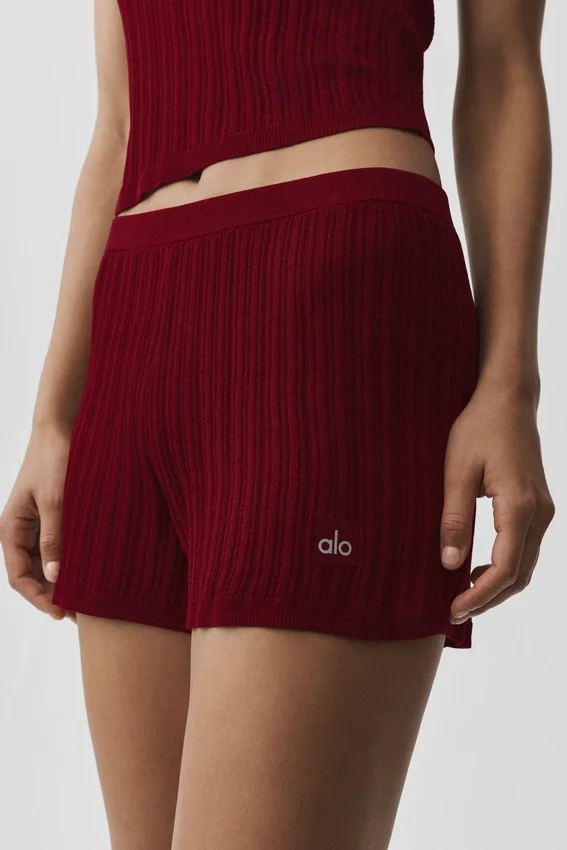High-Waist Sunlit Short - Rouge « Summer Romance »