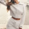 Jupe cargo en maille Scholar - Blanc chiné