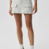 Jupe cargo en maille Scholar - Blanc chiné