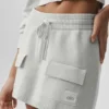 Jupe cargo en maille Scholar - Blanc chiné