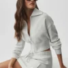 Jupe cargo en maille Scholar - Blanc chiné