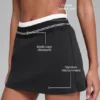 Jupe de tennis Airbrush Better Together – Noir/Blanc