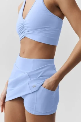 Jupe de tennis Airbrush High-Waist Good Form – Bleu Provence clair