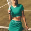 Jupe de tennis Alo Softsculpt « Amp It up » - Emerald Isle