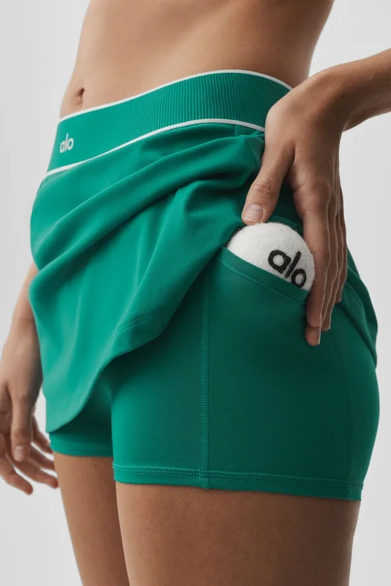 Jupe de tennis Alo Softsculpt « Amp It up » - Emerald Isle