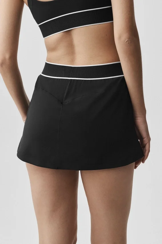 Jupe de tennis Alo Softsculpt « Amp It up » - Noir