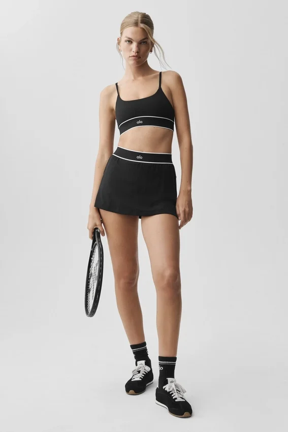 Jupe de tennis Alo Softsculpt « Amp It up » - Noir