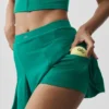 Jupe de tennis Alo Softsculpt Topspin - Emerald Isle