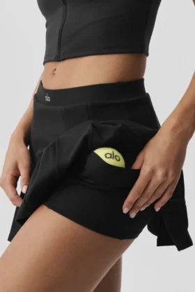 Jupe de tennis Alo Softsculpt Topspin – Noire