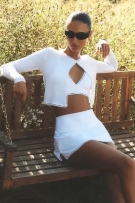 Jupe de tennis Alosoft Affection – Blanc