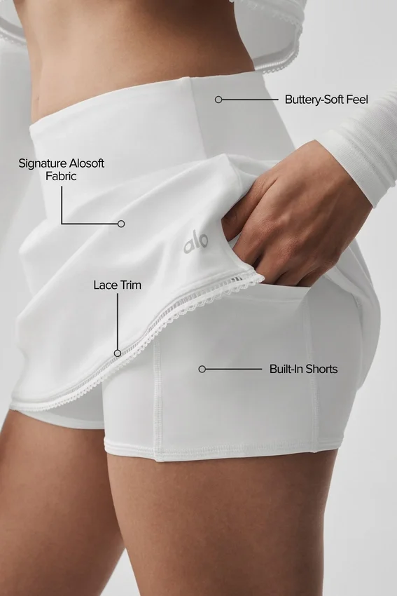 Jupe de tennis Alosoft Affection – Blanc