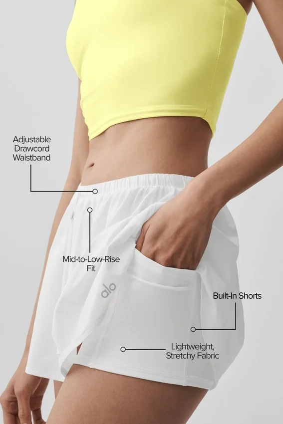 Jupe de tennis Breezy - Blanche