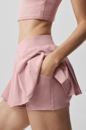 Jupe de tennis Double or Nothing – Rose vintage