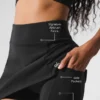 Jupe de tennis « Good Form » à taille haute et effet Airbrush - Noir