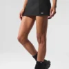 Jupe de tennis « Good Form » à taille haute et effet Airbrush - Noir