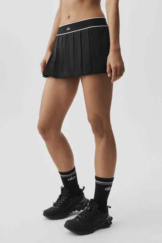 Jupe de tennis taille basse « Amp It up » – Noir