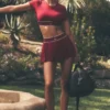 Jupe de tennis taille basse « Amp It up » – Rouge « Summer Romance »