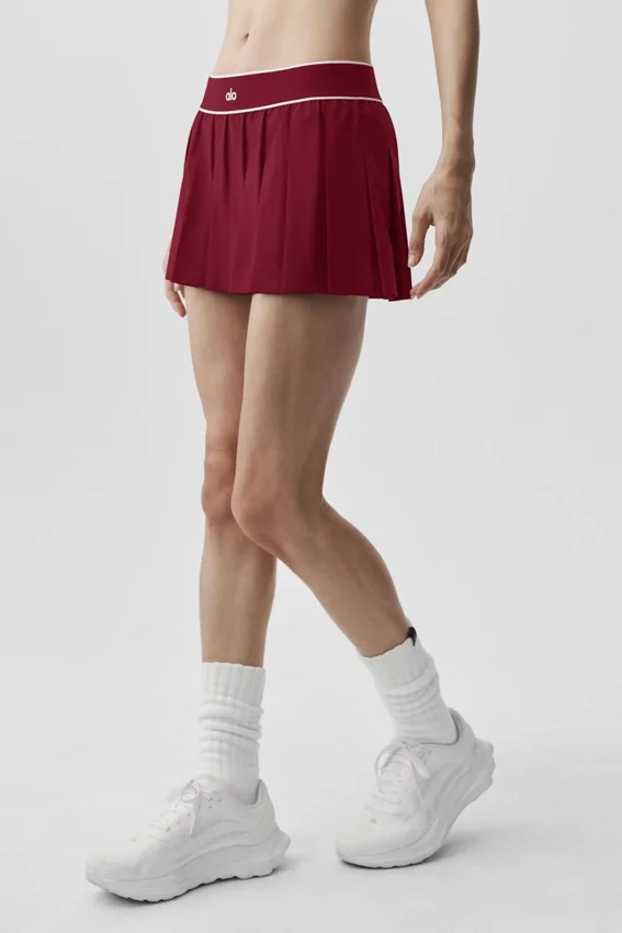Jupe de tennis taille basse « Amp It up » – Rouge « Summer Romance »