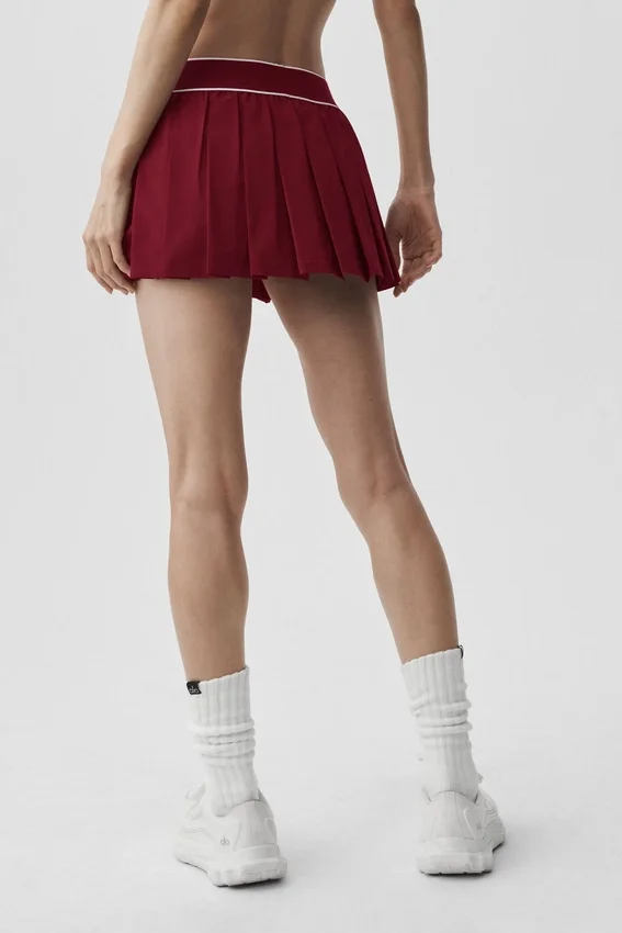Jupe de tennis taille basse « Amp It up » – Rouge « Summer Romance »