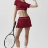 Jupe de tennis taille basse « Amp It up » – Rouge « Summer Romance »
