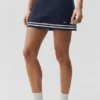 Jupe en maille « Tennis Club » - Bleu marine/Ivoire