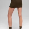 Jupe High-Waist en jersey de denim - Espresso/Noir