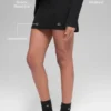 Jupe High-Waist en jersey de denim - Noir/Anthracite