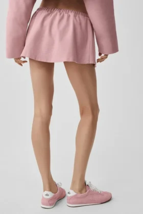Jupe micro taille basse « Fan Favorite » – Rose vintage